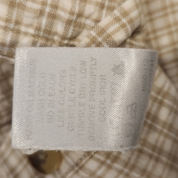 Woolrich Tan & White Plaid Button-Up Shirt - Picture 7 of 8